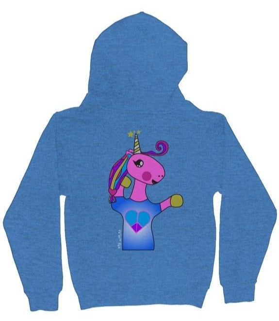 Kara the Unicorn, Premium Youth Unisex Full-Zip Hoodie Hoodie, this kid.activist product gives back to your choice of non-profits!