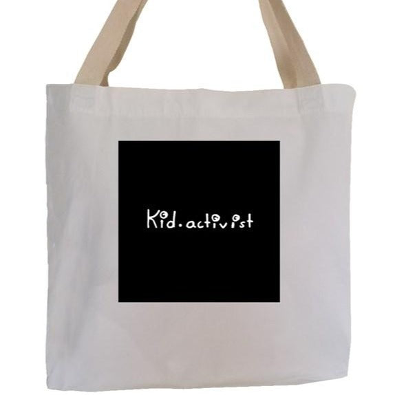 Eco Friendly Canvas Tote, Made from Recycled Bottles and Organic Cotton bags, this kid.activist product gives back to your choice of non-profits!