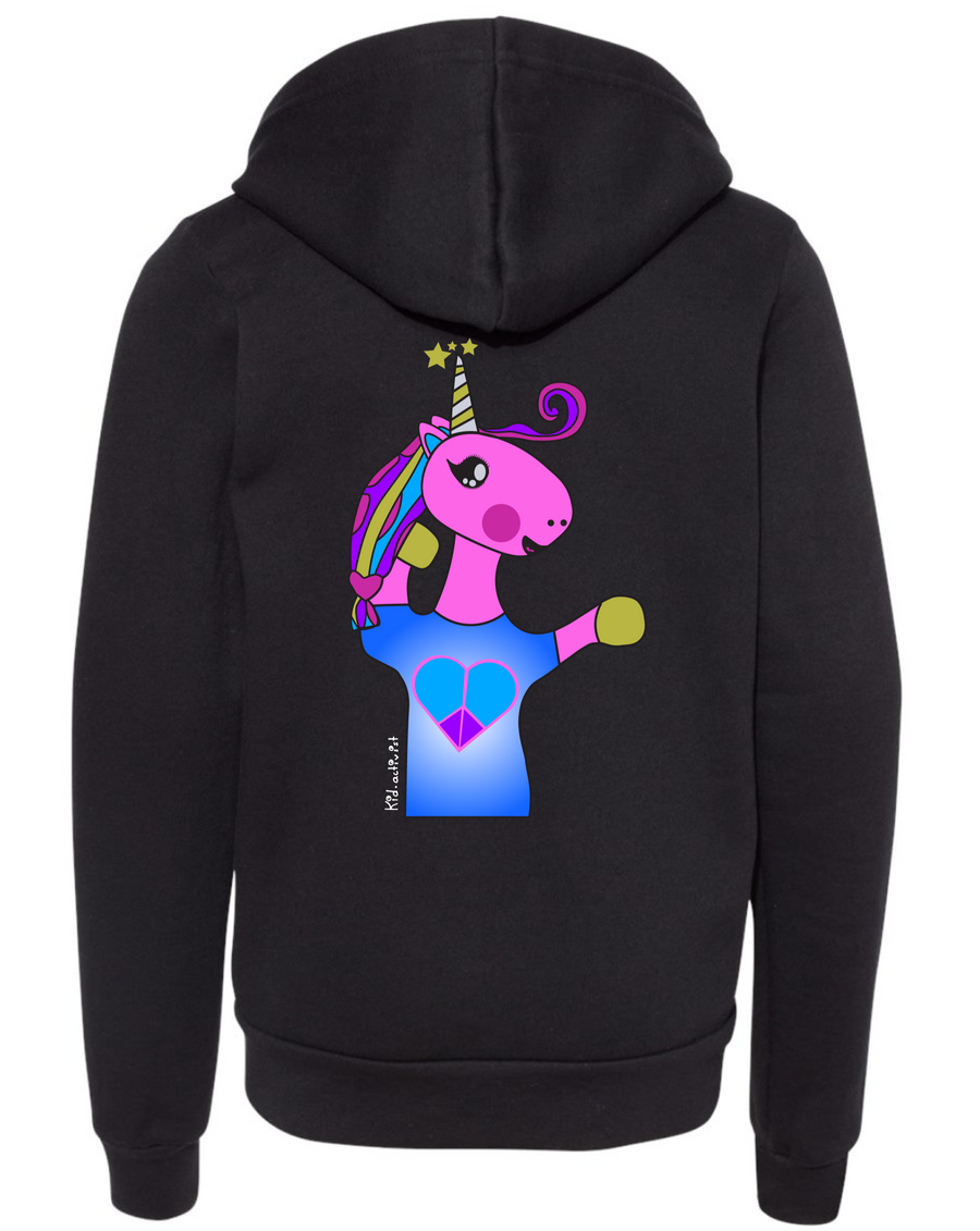 Kara the Unicorn Premium Youth Unisex Full Zip Hoodie