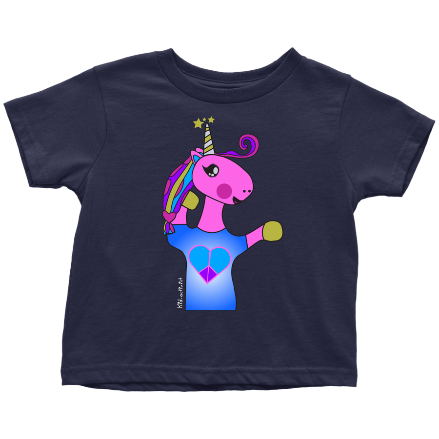Unicorn, Premium Todder Tee - Black/Navy/Slate T-shirt, this kid.activist product gives back to your choice of non-profits!