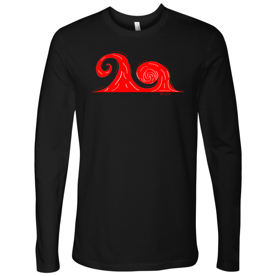 solo wave red on black T-shirt, this kid.activist product gives back to your choice of non-profits!