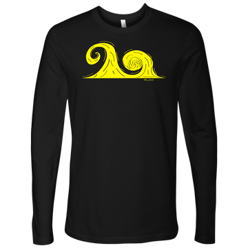 solo wave yellow on black and blue T-shirt, this kid.activist product gives back to your choice of non-profits!