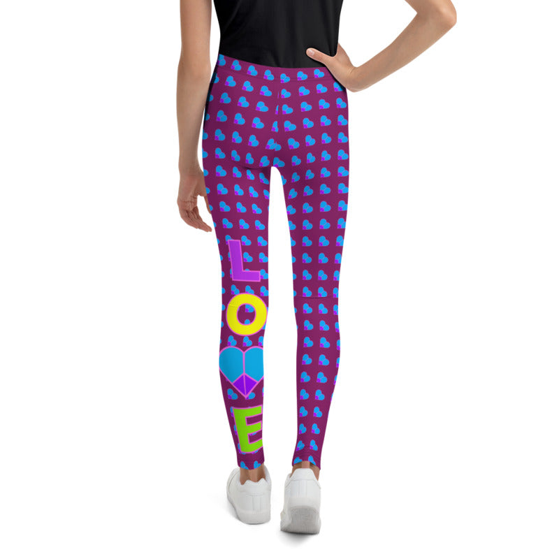 Love & Peace, Premium Youth Leggings Leggings, this kid.activist product gives back to your choice of non-profits!
