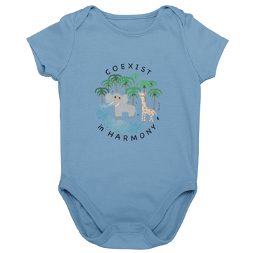 Coexist In Harmony - Infant - Fine Jersey Onesie onesies, this kid.activist product gives back to your choice of non-profits!