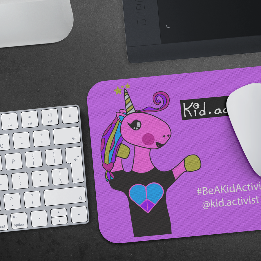 Kid.activist Mousepad, Unicorn Mousepads, this kid.activist product gives back to your choice of non-profits!